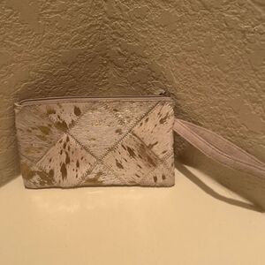 The Royal Standard Leather Wristlet Cream Gold Western Nashville Cowgirl Glam